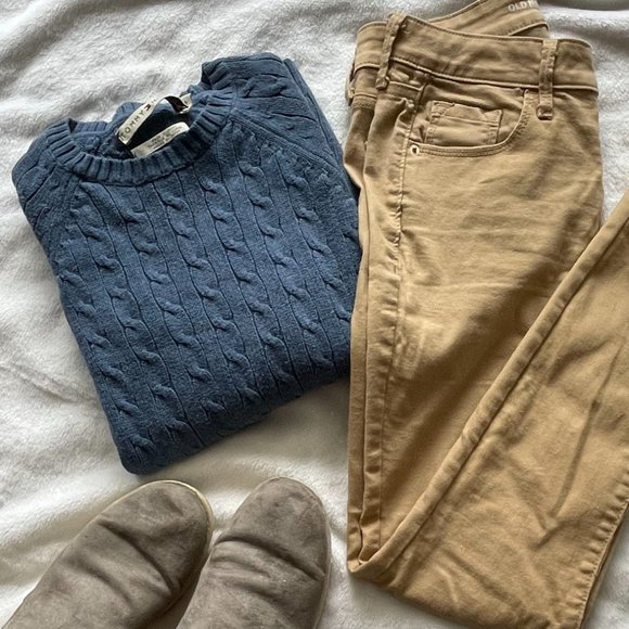 Tommy Hilfiger Sweaters - Tommy Hilfiger Blue Knit Crewneck Pullover Sweater